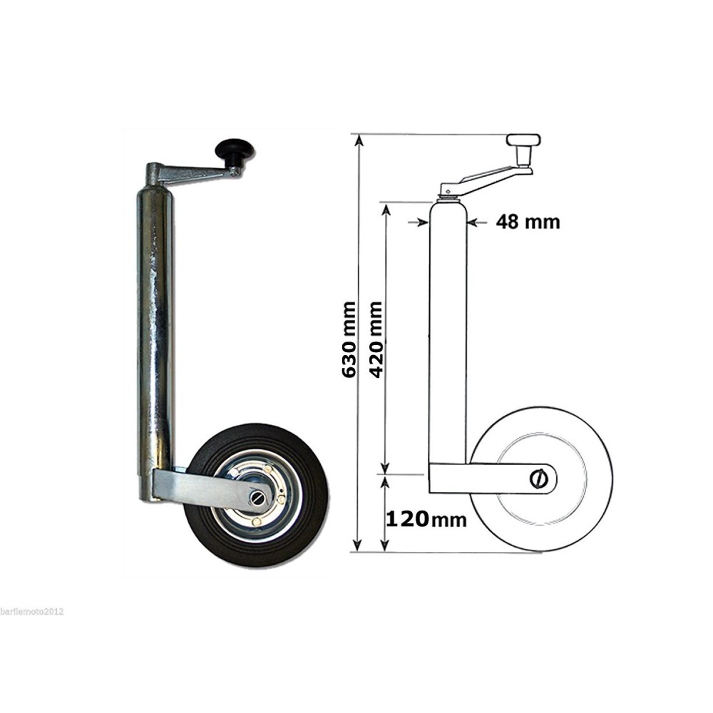 Servotimone zincato con stelo diam.48