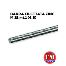 Barra filettata ZINC. M 12 mt.1 (4.8)