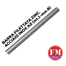Barra filettata ZINC. ACCIAO INOX A2 (mt.1-mm.8)