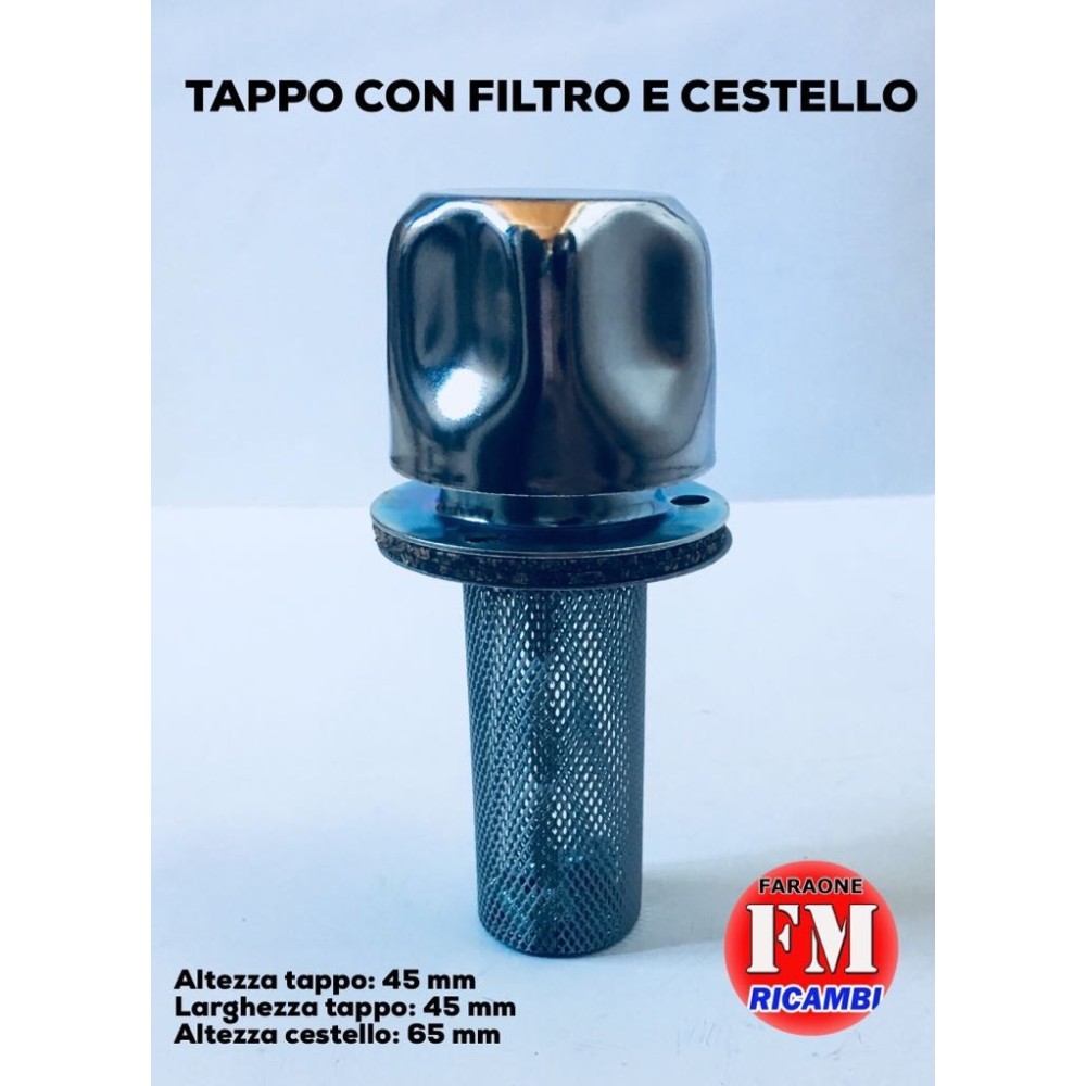 Tappo con filtro e cestello lungo