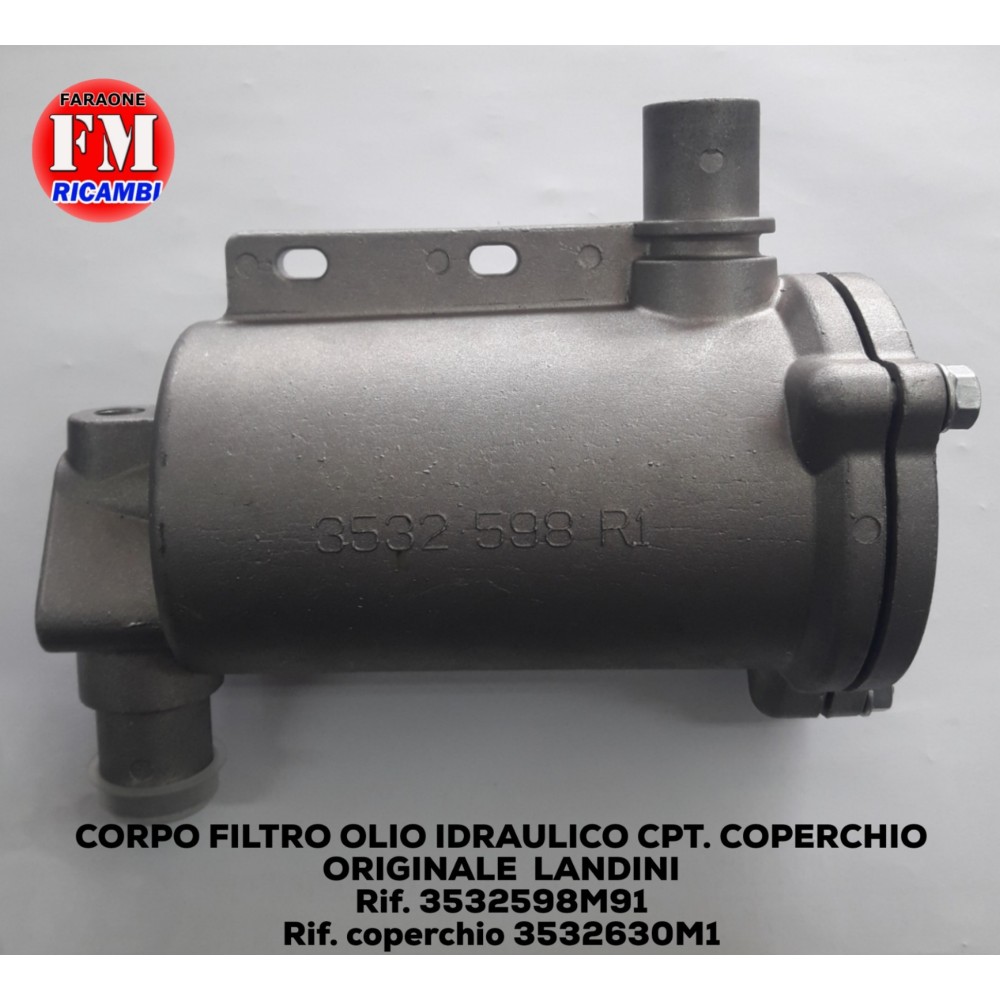 Corpo filtro olio idraulico cpt. coperchio originale Landini