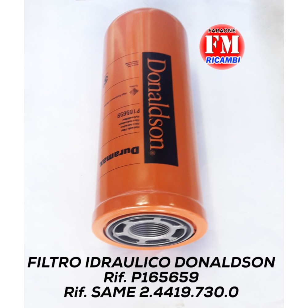 Filtro olio idraulico Donaldson - Same gommato