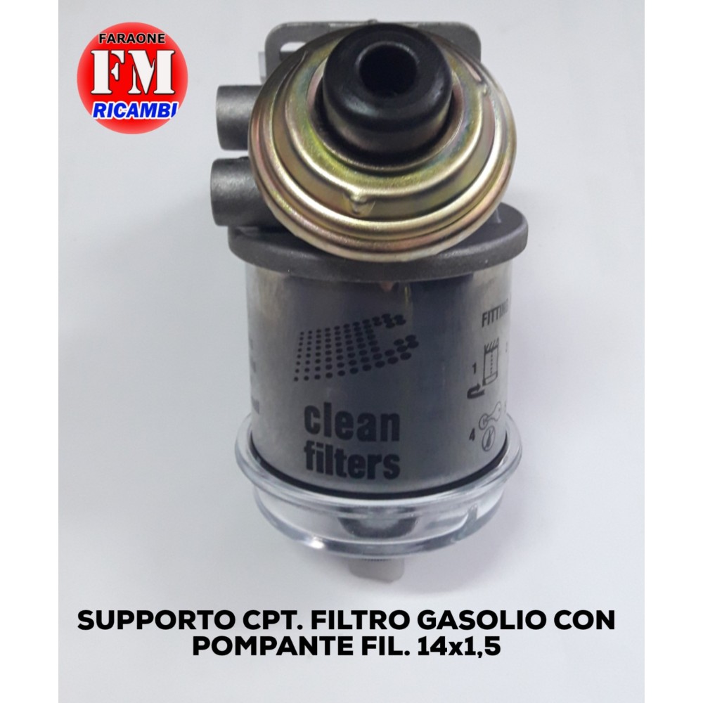 Supporto cpt. filtro gasolio con pompante fil. 14x1,5