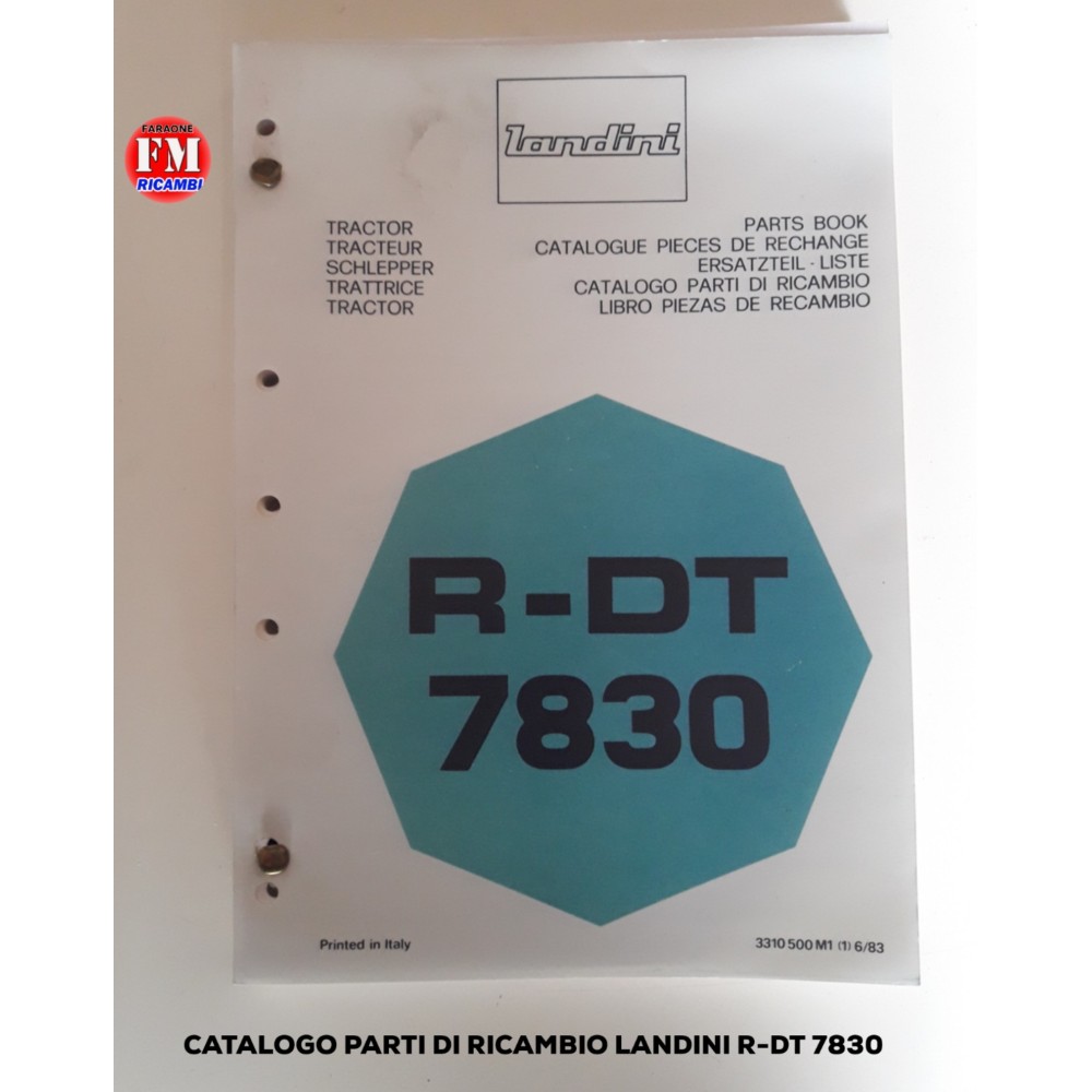 Catalogo parti di ricambio Landini R-DT 7830