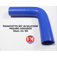 Manicotto 90 gradi in silicone diam. int. 50