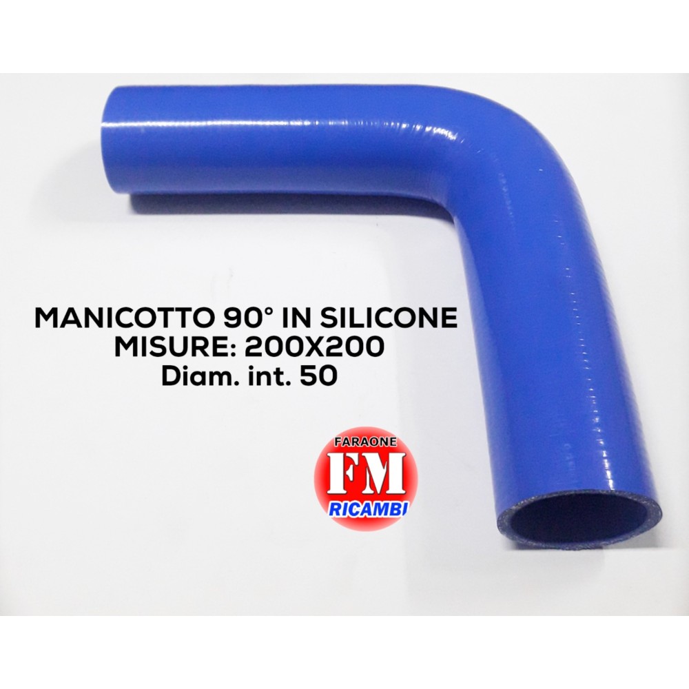 Manicotto 90 gradi in silicone diam. int. 50