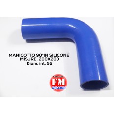Manicotto 90 gradi in silicone diam. int. 55