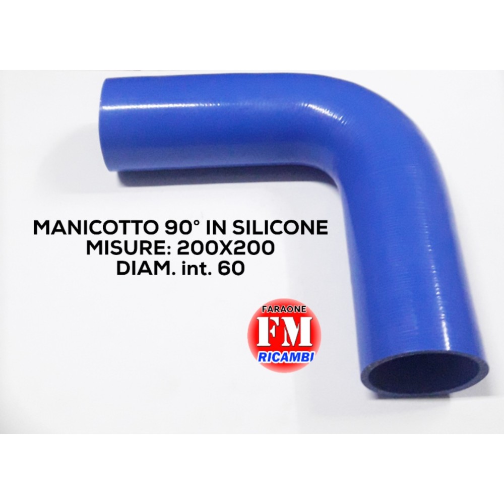 Manicotto 90 gradi in silicone diam. int. 60