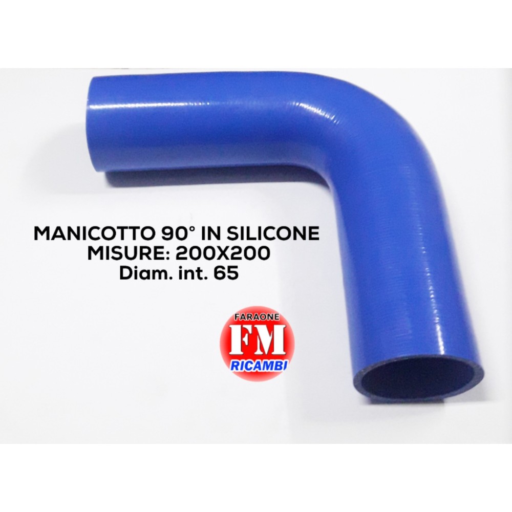 Manicotto 90 gradi in silicone diam. int. 65