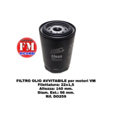 Filtro olio avvitabile - DO259