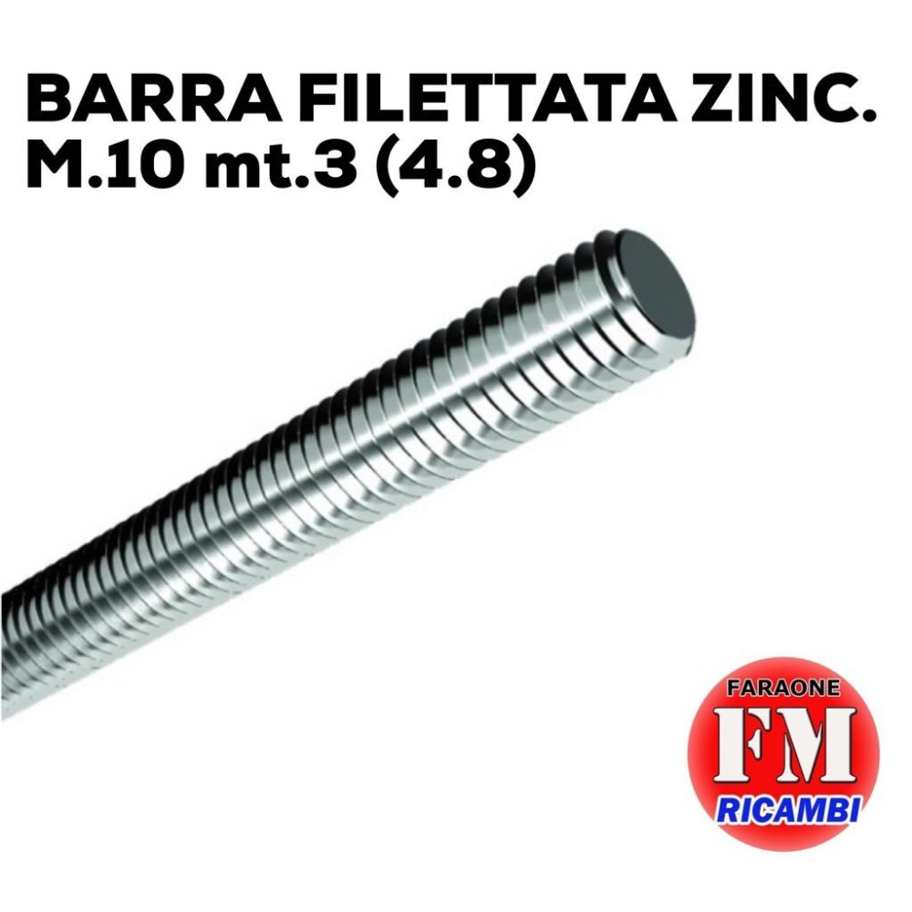 Barra filettata ZINC. M.10 mt.3 (4.8)